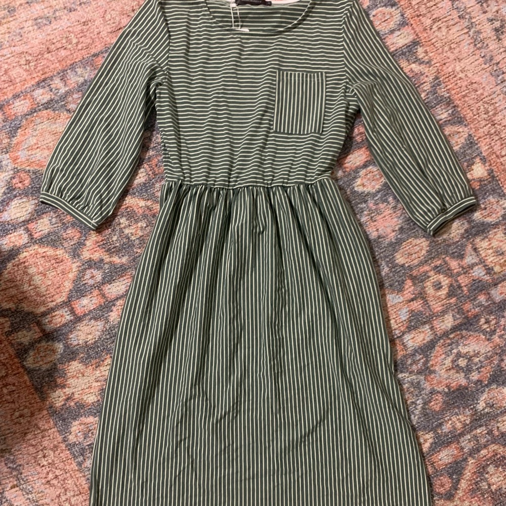 Green Striped Dress